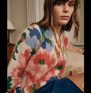 Sezane Alison Jumper Heline print size XS